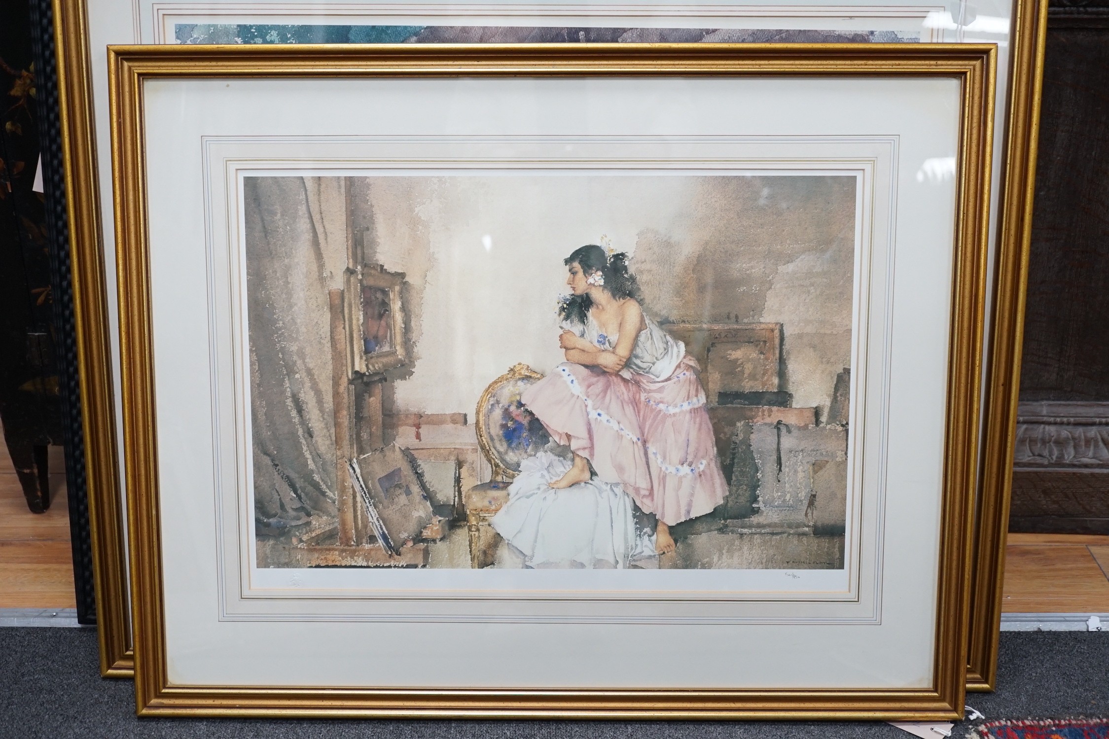 William Russell Flint, two limited edition prints, one signed in pencil, the other numbered in pencil, largest 53 x 59cm